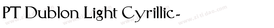 PT Dublon Light Cyrillic字体转换
